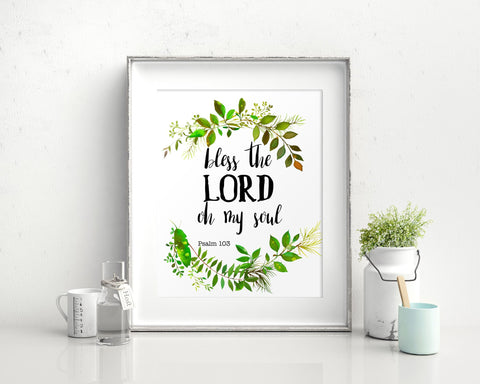 Wall Art Bless The Lord Oh My Soul Digital Print Bless The Lord Oh My Soul Poster Art Bless The Lord Oh My Soul Wall Art Print Bless The - Digital Download