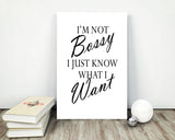Bossy Prints Wall Art Bossy Digital Download Bossy  Instant Download Bossy Frame And Canvas Available gift for her him housband gift - Digital Download