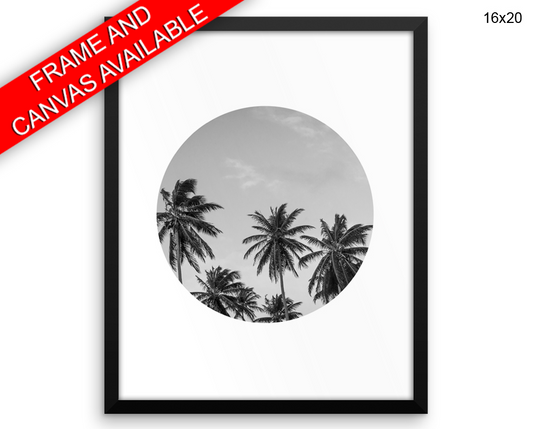 Palm Tree Print, Beautiful Wall Art with Frame and Canvas options available Photography Decor