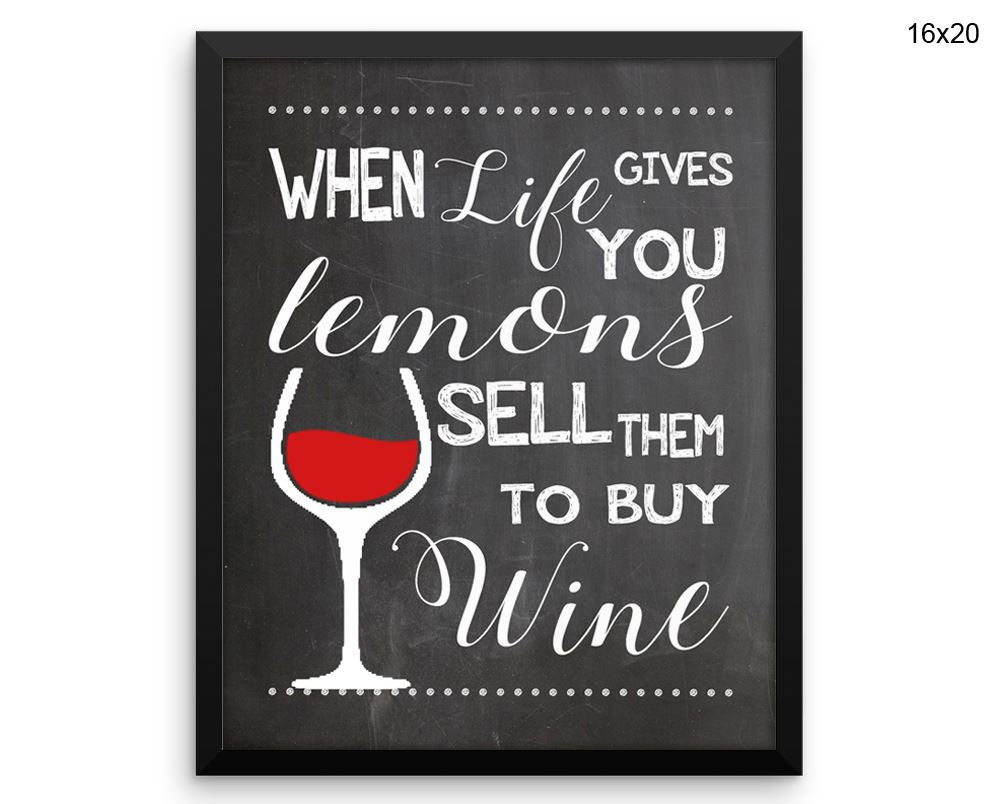 Wine Print, Beautiful Wall Art with Frame and Canvas options available Funny Decor