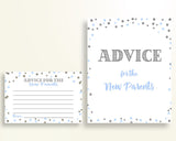 Advice Cards Baby Shower Advice Cards Blue And Silver Baby Shower Advice Cards Blue Silver Baby Shower Blue And Silver Advice Cards OV5UG - Digital Product