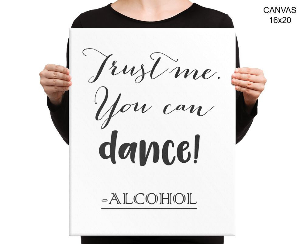 Alcohol Funny Print, Beautiful Wall Art with Frame and Canvas options available Bar Decor