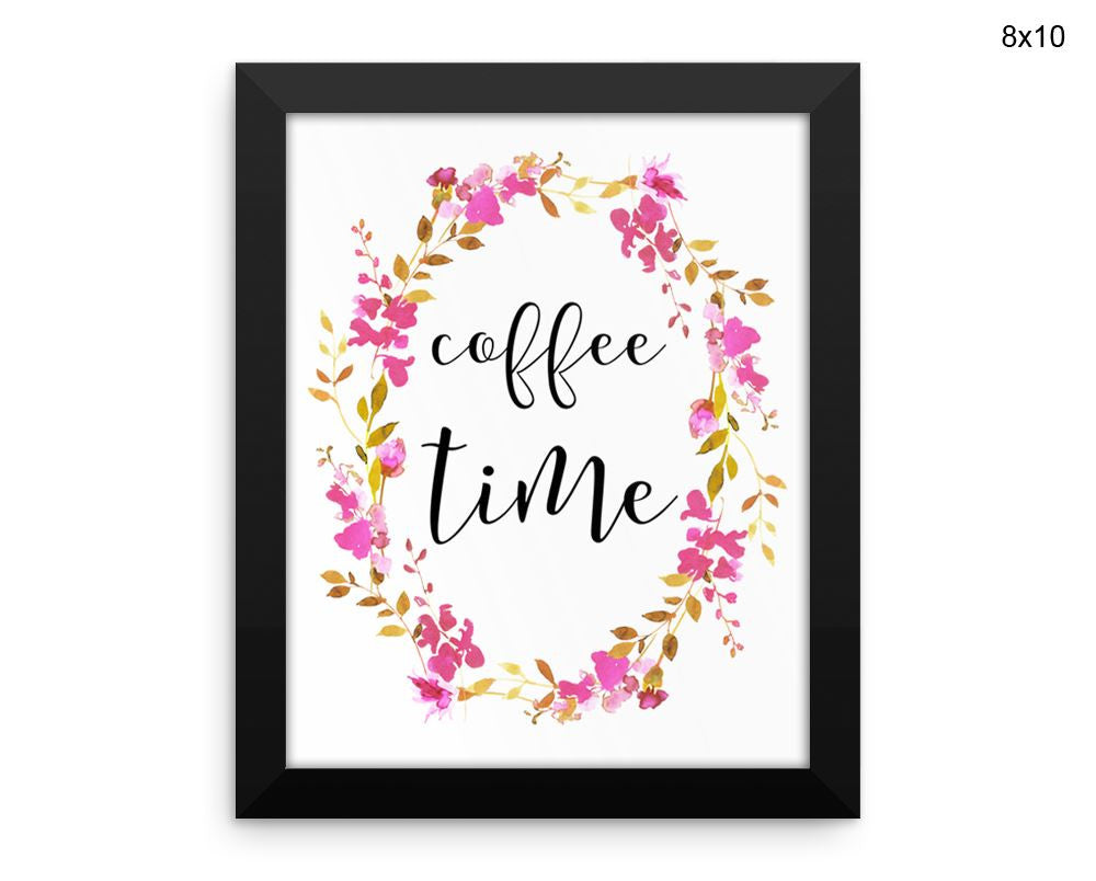 Coffee Time Print, Beautiful Wall Art with Frame and Canvas options available Coffee Decor