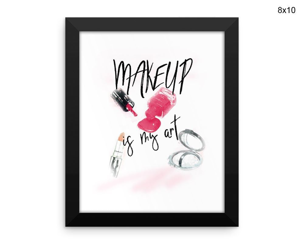 Makeup Print, Beautiful Wall Art with Frame and Canvas options available Fashion Decor