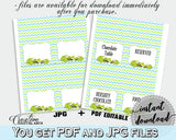 Baby shower PLACE CARDS or FOOD TENTS editable printable with green alligator and blue color theme for boy, instant download - ap002