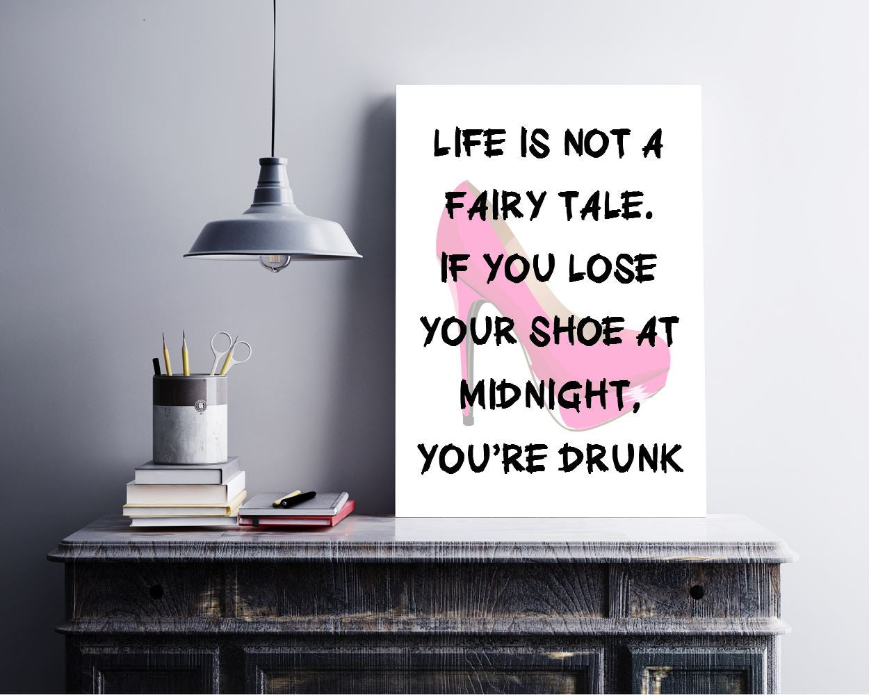 Wall Art Drunk Digital Print Drunk Poster Art Drunk Wall Art Print Drunk  Wall Decor Drunk midnight shoe fairy tale drunk art - Digital Download