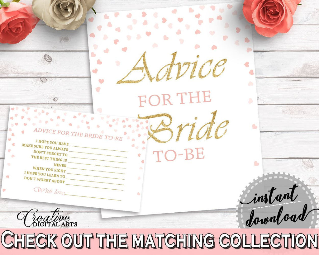 Advice Cards Bridal Shower Advice Cards Pink And Gold Bridal Shower Advice Cards Bridal Shower Pink And Gold Advice Cards Pink Gold - XZCNH - Digital Product