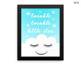 Twinkle Twinkle Little Star Print, Beautiful Wall Art with Frame and Canvas options available