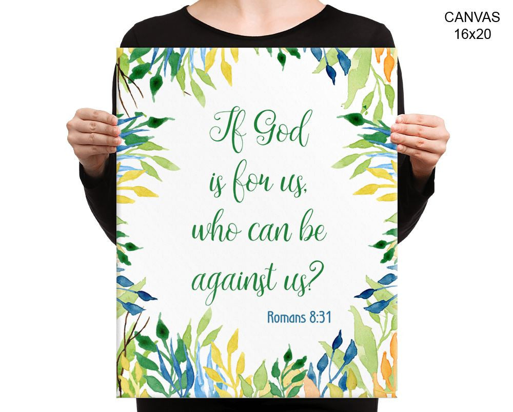 Scripture Romans Print, Beautiful Wall Art with Frame and Canvas options available Christian Decor