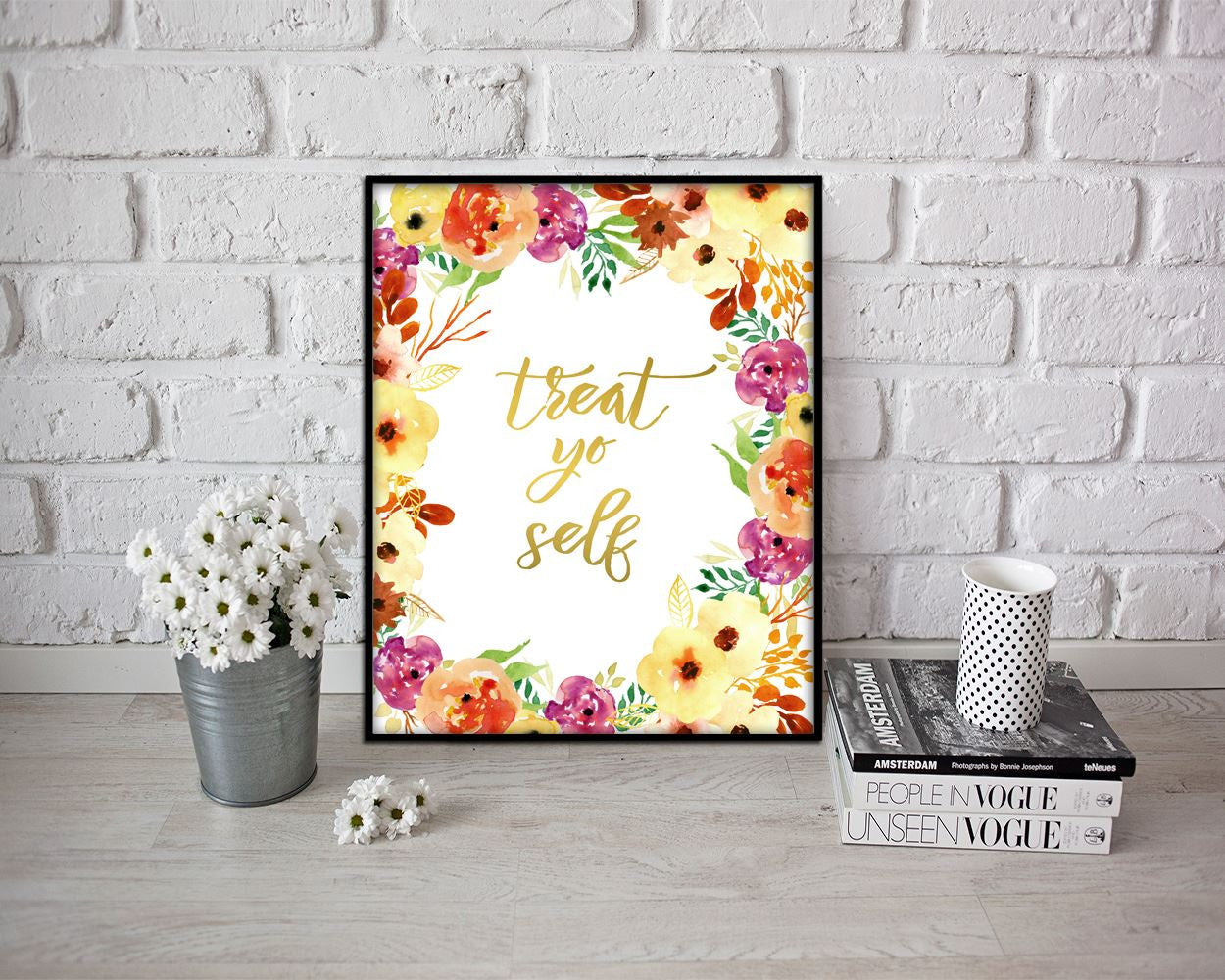 Wall Art Treat Yo Self Digital Print Treat Yo Self Poster Art Treat Yo Self Wall Art Print Treat Yo Self  Wall Decor Treat Yo Self - Digital Download