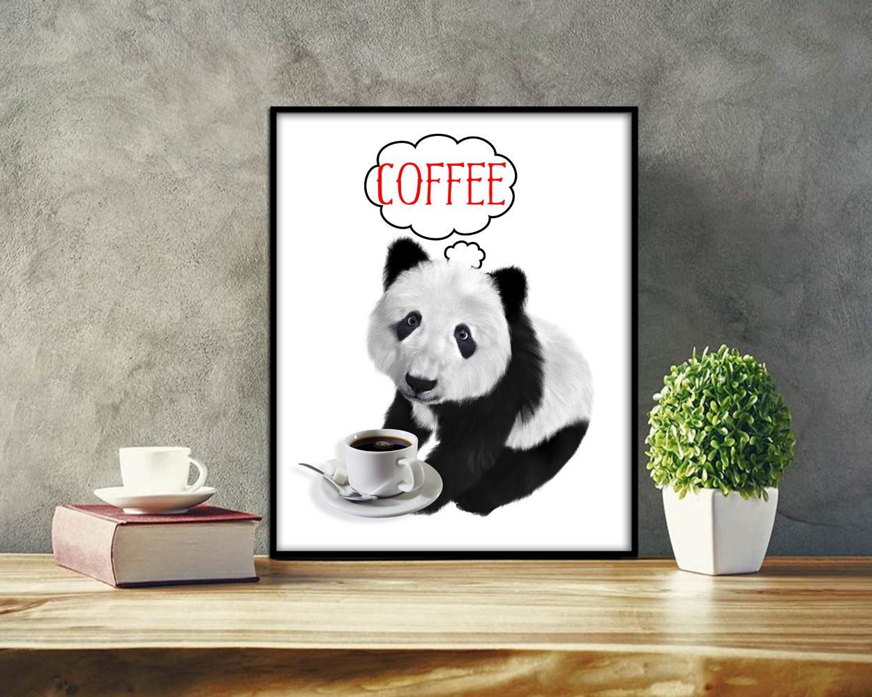 Wall Decor Coffee Printable Panda Prints Coffee Sign Panda Bar Art Panda Bar Print Coffee Printable Art Coffee Coffee Funny Poster Panda - Digital Download