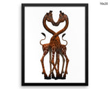 Giraffe Kissing Print, Beautiful Wall Art with Frame and Canvas options available Kids Decor
