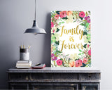 Wall Decor Forever Printable Family Prints Forever Sign Family  Printable Art Forever dorm decor apartment decor family forever floral decor - Digital Download