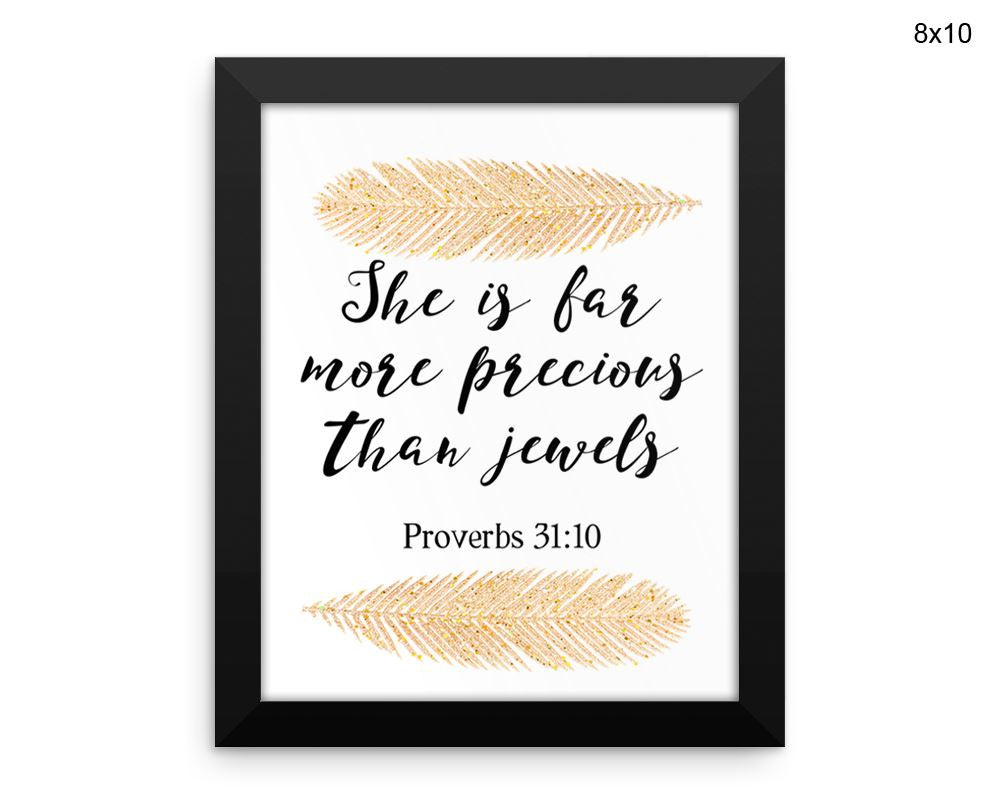 Precious Proverbs Print, Beautiful Wall Art with Frame and Canvas options available Bible Decor