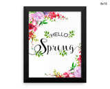Hello Spring Print, Beautiful Wall Art with Frame and Canvas options available Spring Decor