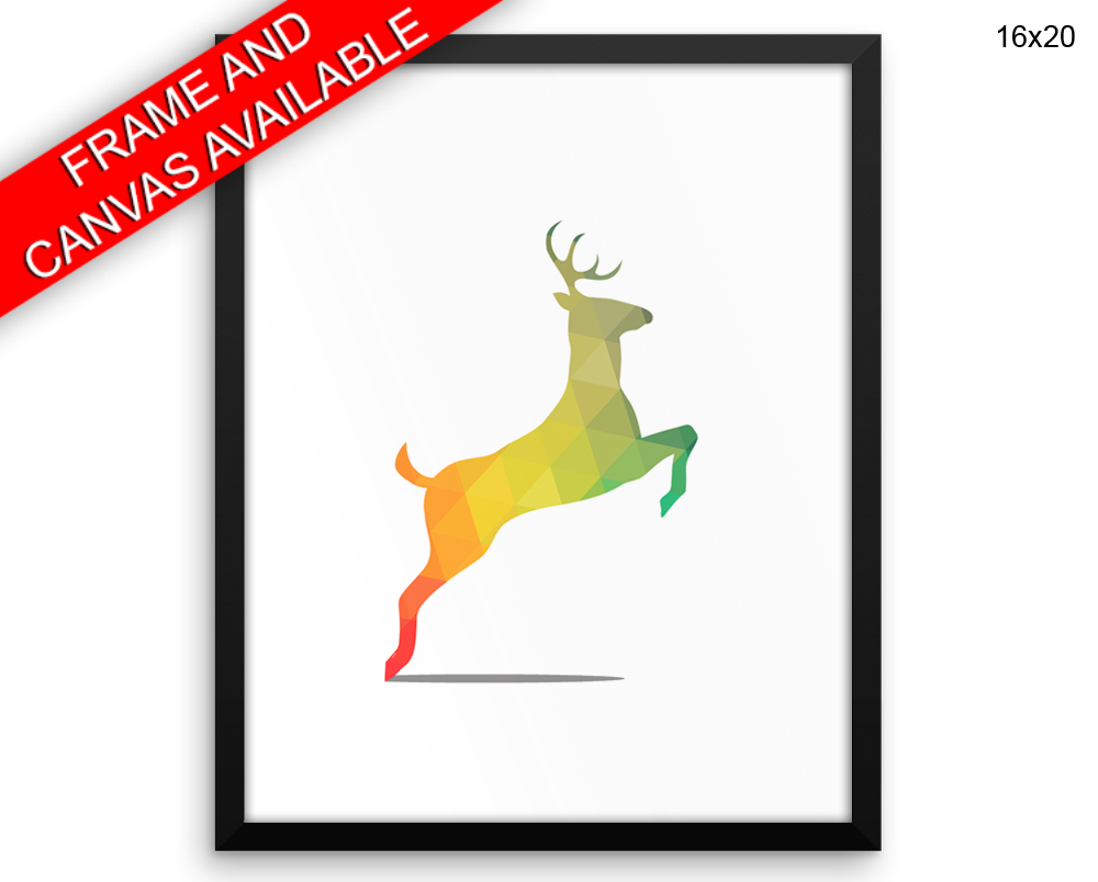 Woodland Deer Print, Beautiful Wall Art with Frame and Canvas options available Nursery Decor