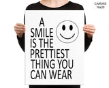 Smile Smiley Print, Beautiful Wall Art with Frame and Canvas options available Dentist Decor
