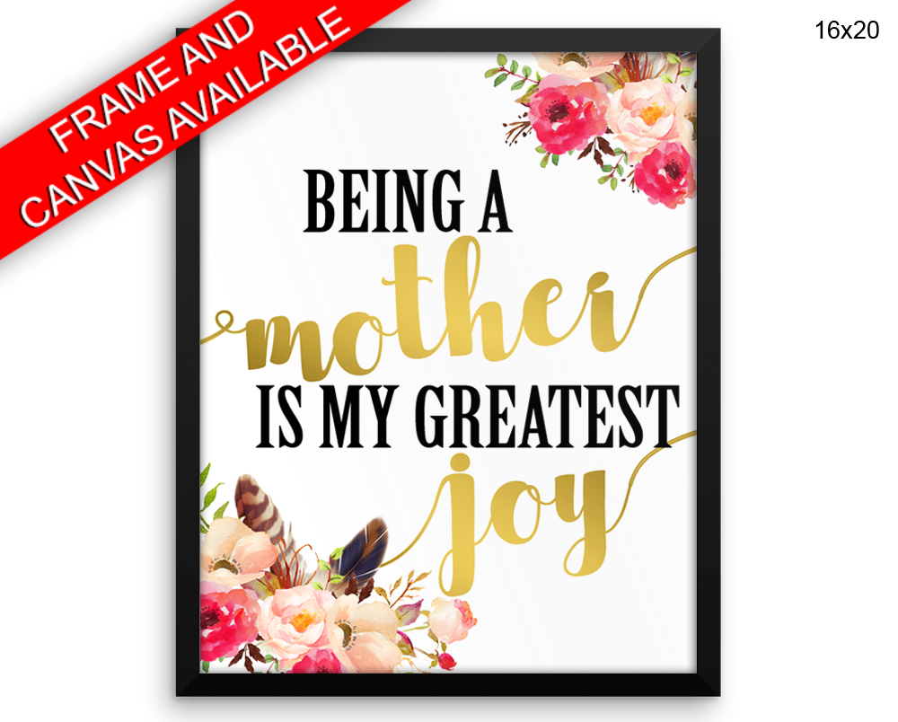 Mom Print, Beautiful Wall Art with Frame and Canvas options available Mother Decor