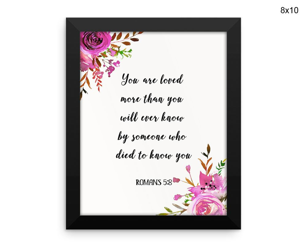 Romans Verse Print, Beautiful Wall Art with Frame and Canvas options available Catholic Decor