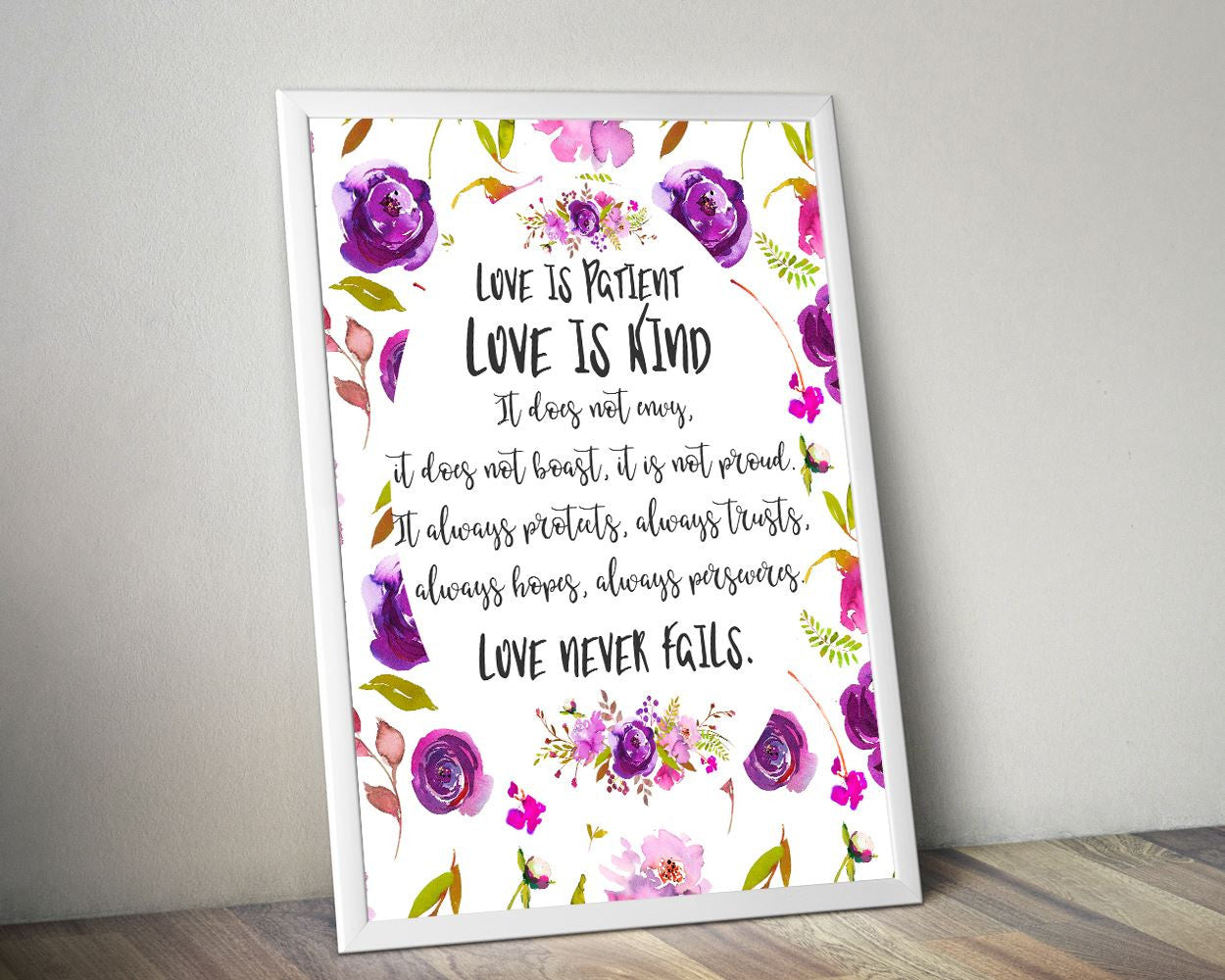 Wall Art Love Is Patient Love Is Kind Digital Print Love Is Patient Love Is Kind Poster Art Love Is Patient Love Is Kind Wall Art Print Love - Digital Download