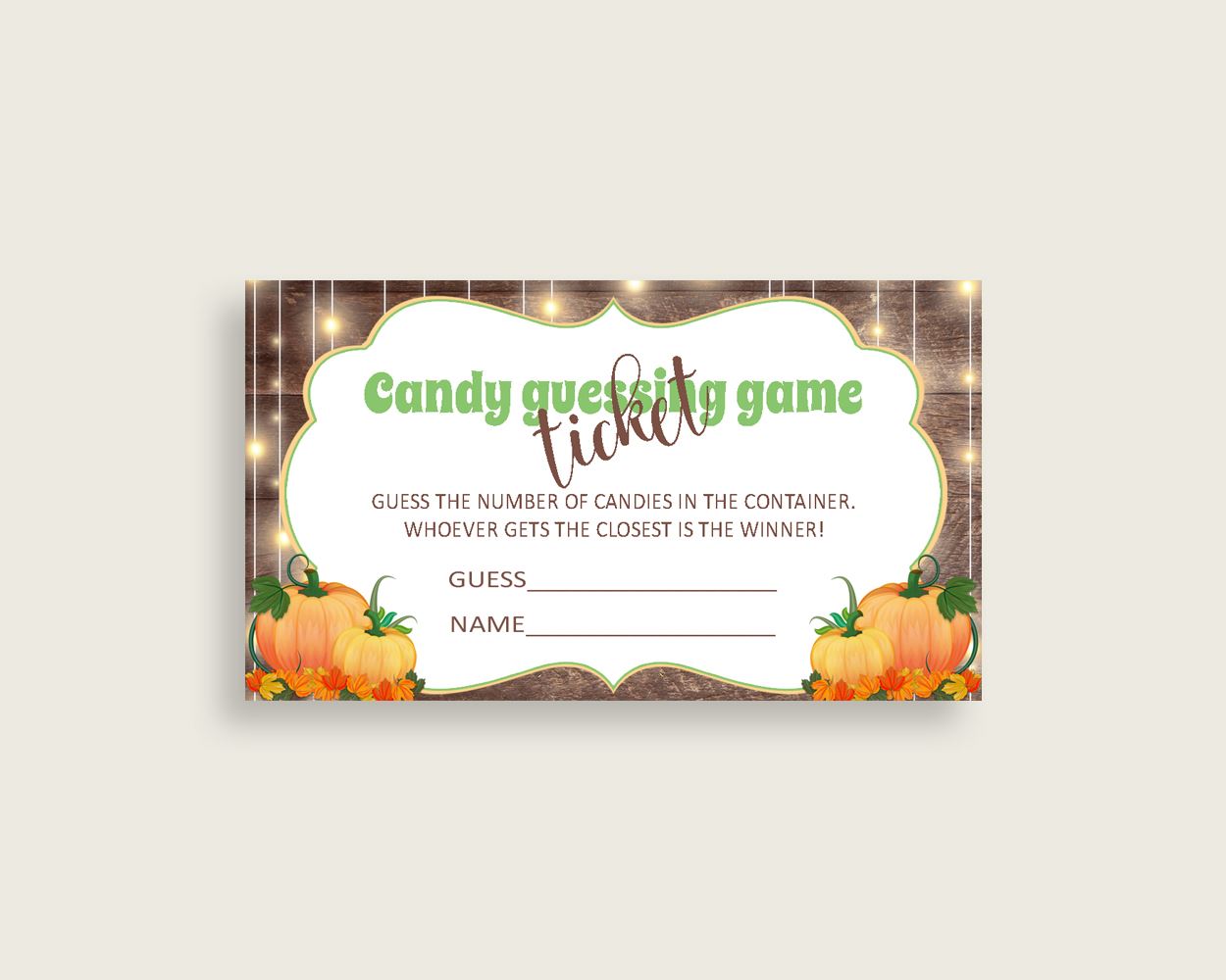 Candy Guessing Baby Shower Candy Guessing Autumn Baby Shower Candy Guessing Baby Shower Autumn Candy Guessing Brown Orange pdf jpg 0QDR3 - Digital Product