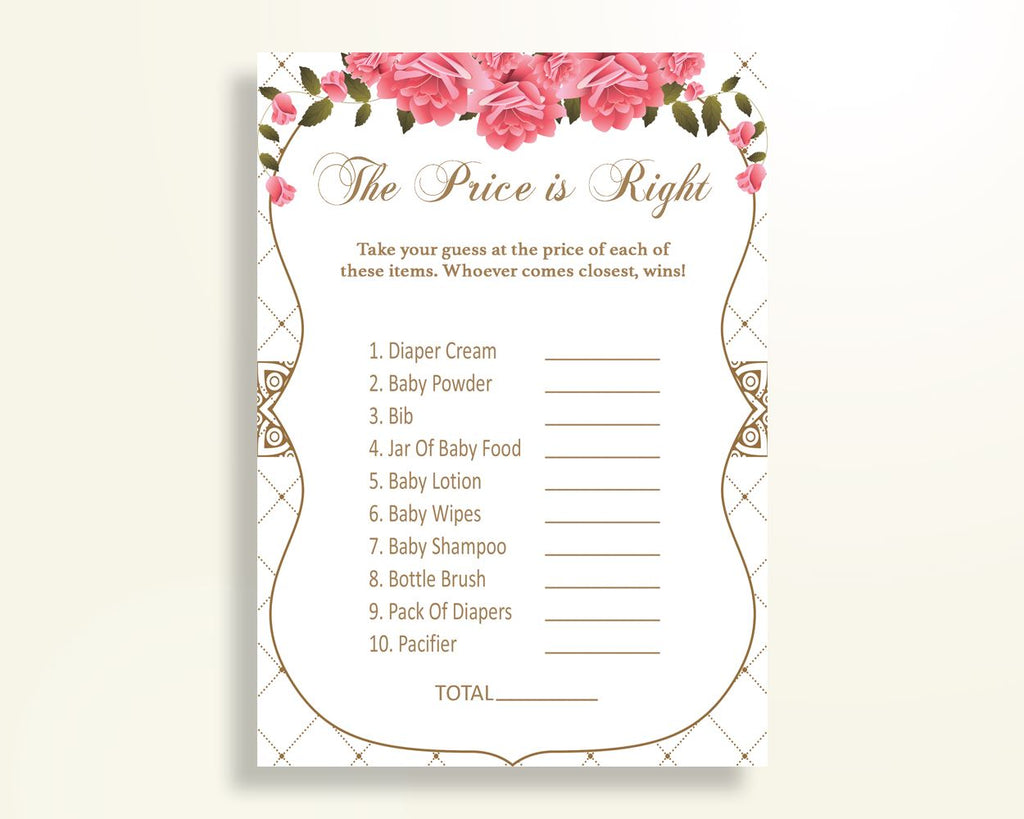Price Is Right Baby Shower Price Is Right Roses Baby Shower Price Is Right Baby Shower Roses Price Is Right Pink White party plan U3FPX - Digital Product