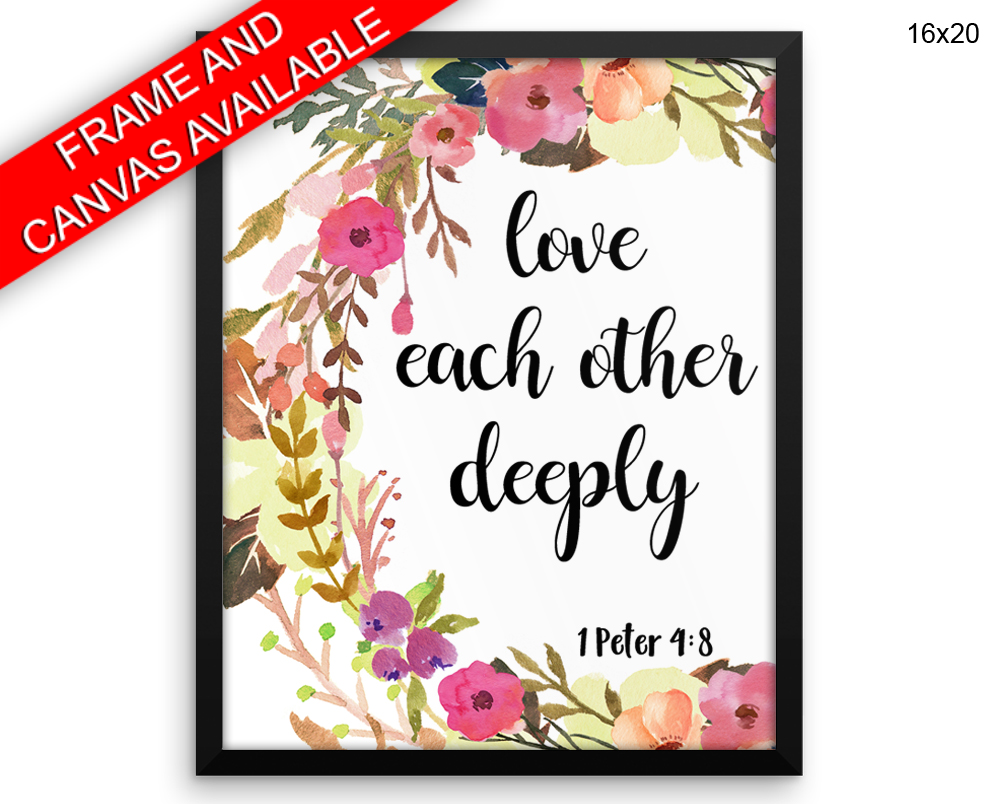 Scripture Bible Print, Beautiful Wall Art with Frame and Canvas options available  Decor