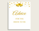 Advice Cards Bridal Shower Advice Cards Gold Hearts Bridal Shower Advice Cards Bridal Shower Gold Hearts Advice Cards White Gold 6GQOT