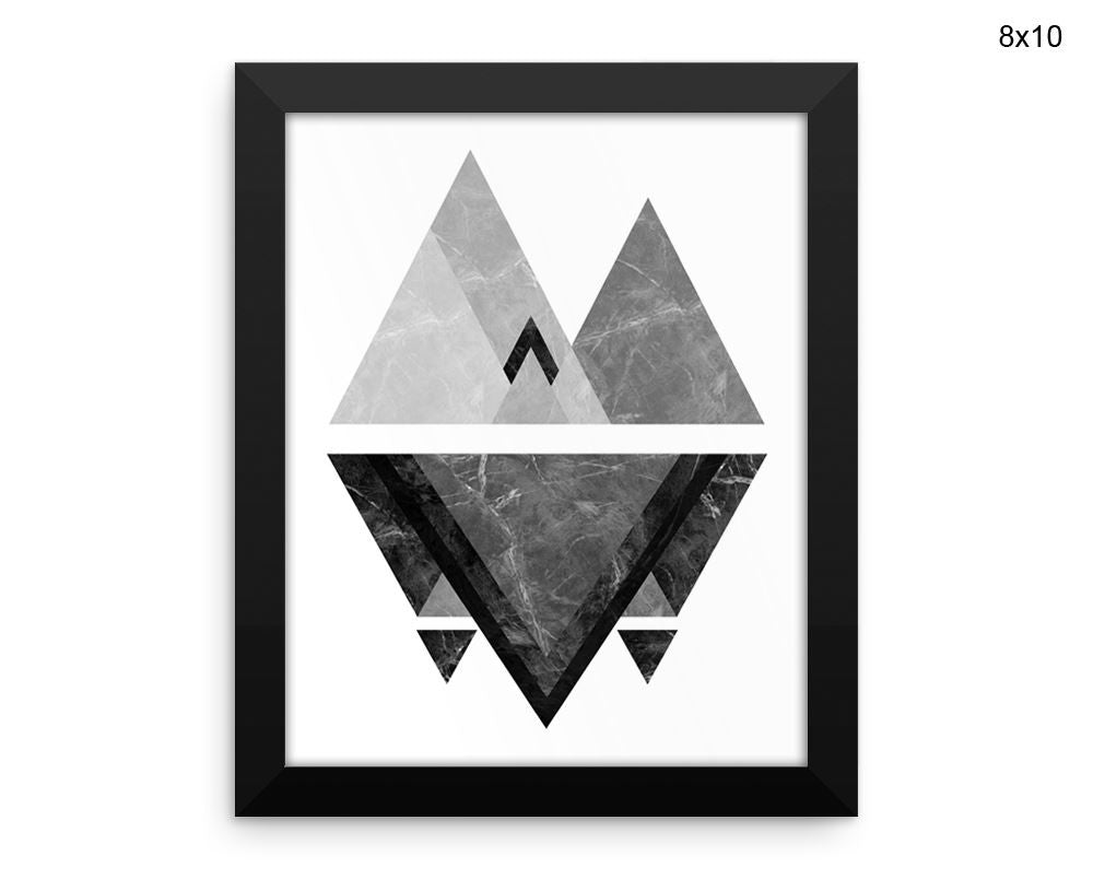 Marble Triangle Print, Beautiful Wall Art with Frame and Canvas options available Modern Decor