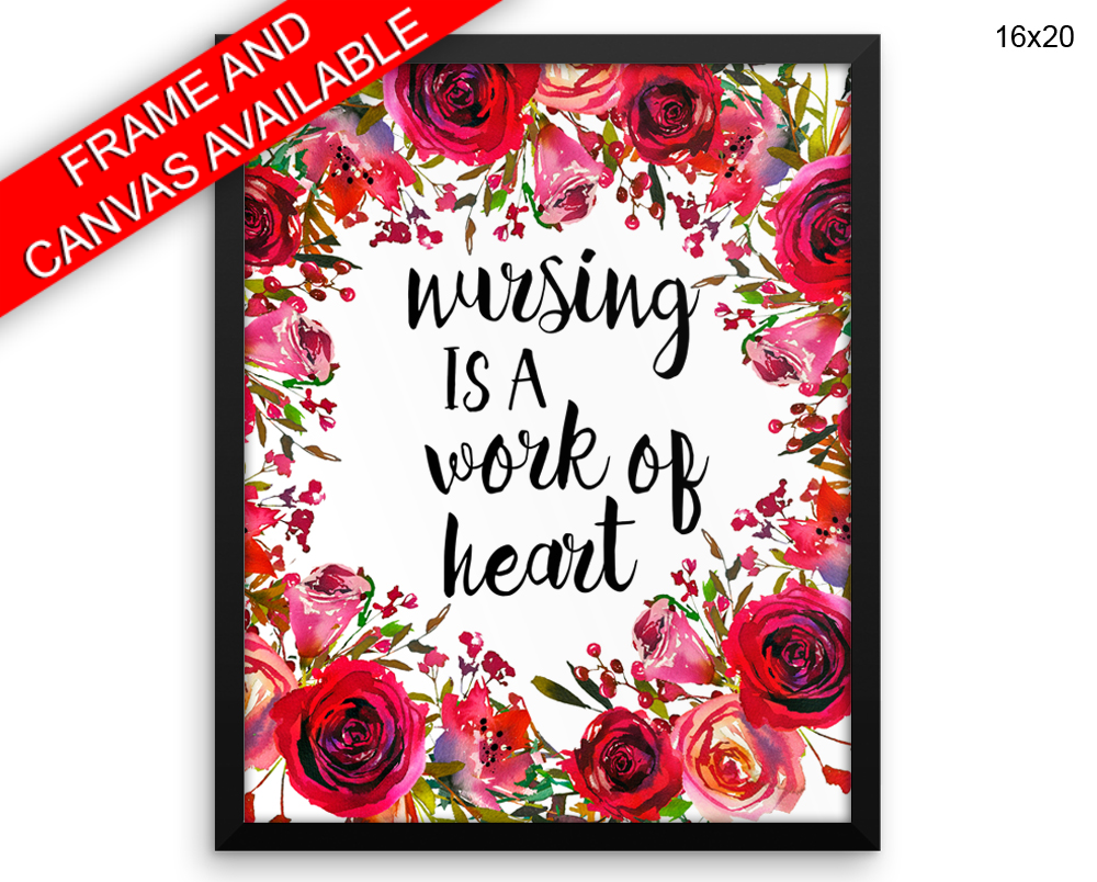 Nursing Print, Beautiful Wall Art with Frame and Canvas options available Nursery Decor