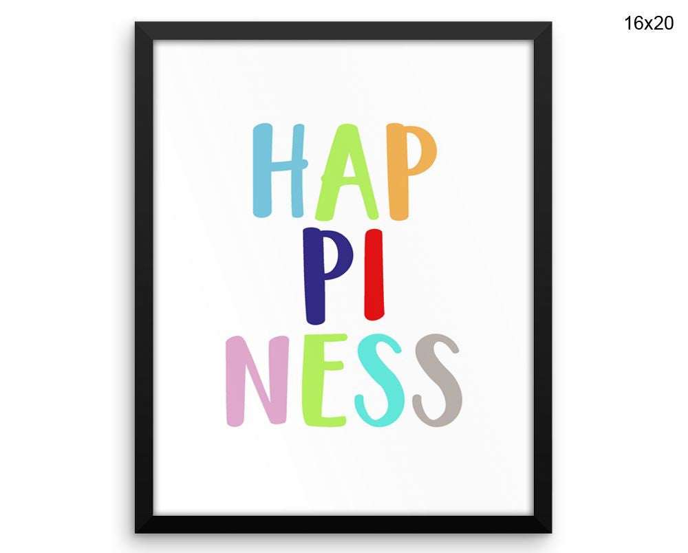 Happiness Print, Beautiful Wall Art with Frame and Canvas options available Nursery Decor