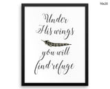 Refuge Wings Print, Beautiful Wall Art with Frame and Canvas options available Christian Decor