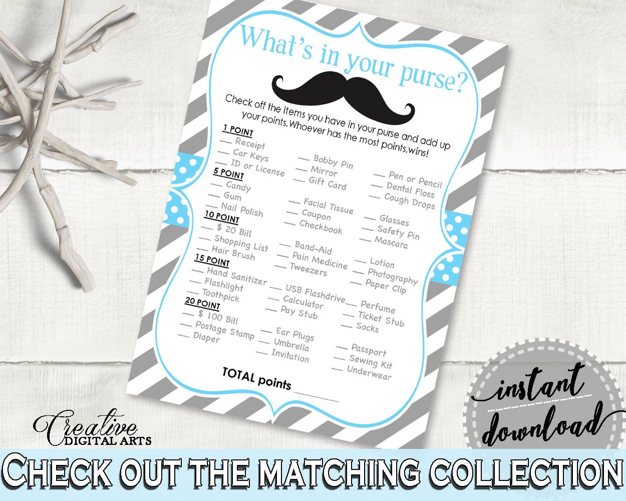 Whats In Your Purse, Baby Shower Whats In Your Purse, Mustache Baby Shower Whats In Your Purse, Baby Shower Mustache Whats In Your 9P2QW - Digital Product