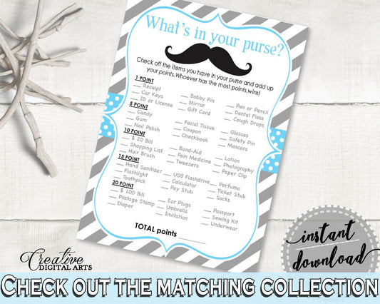 Whats In Your Purse, Baby Shower Whats In Your Purse, Mustache Baby Shower Whats In Your Purse, Baby Shower Mustache Whats In Your 9P2QW - Digital Product