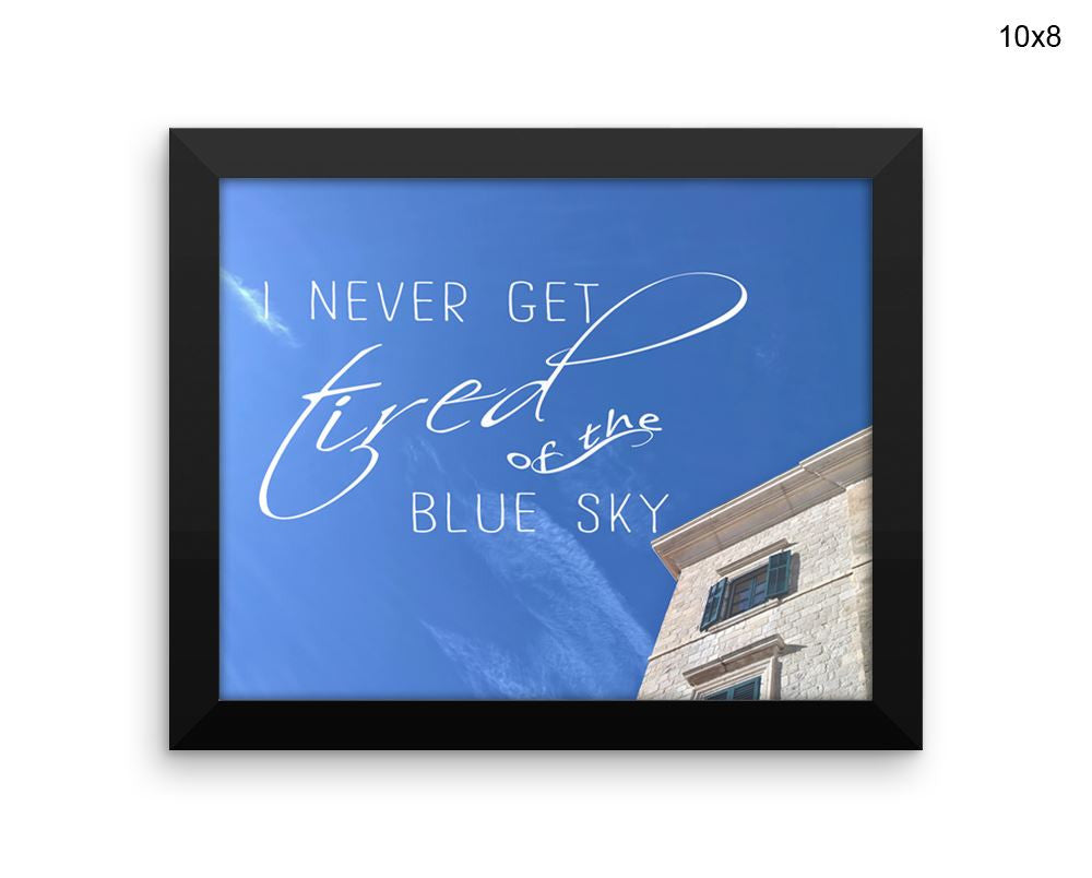 Blue Sky Print, Beautiful Wall Art with Frame and Canvas options available Photography Decor