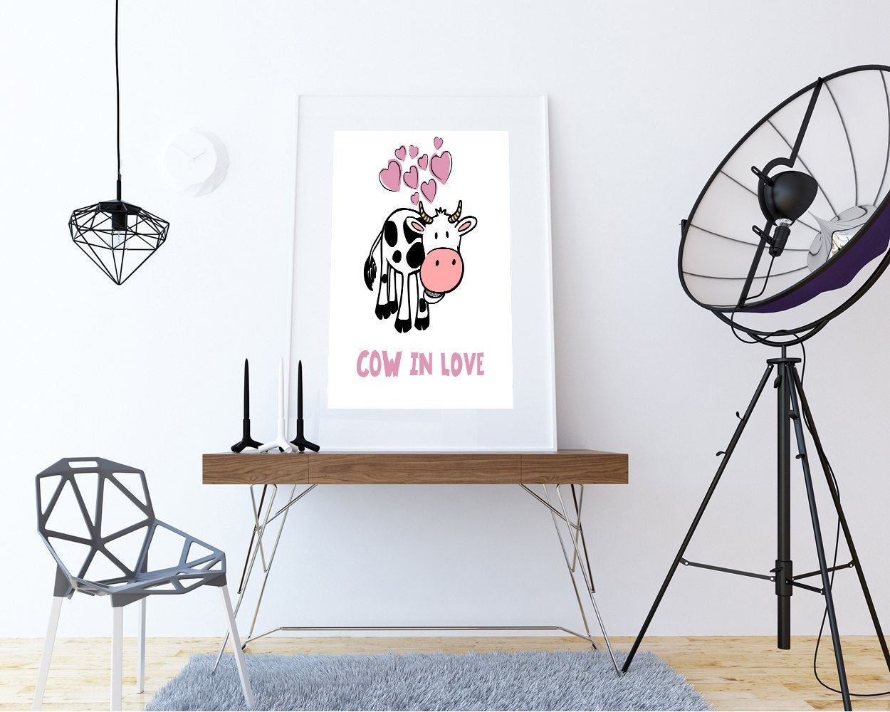 Love Prints Wall Art Cow Digital Download Love Living Room Art Cow Living Room Print Love Instant Download Cow Frame And Canvas Available - Digital Download