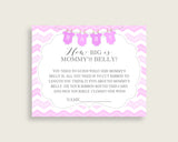 Pink White How Big Is Mommy's Belly Game, Chevron Baby Shower Girl, Guess Mommys Belly Size, Mommy Tummy Game, Instant Download, cp001