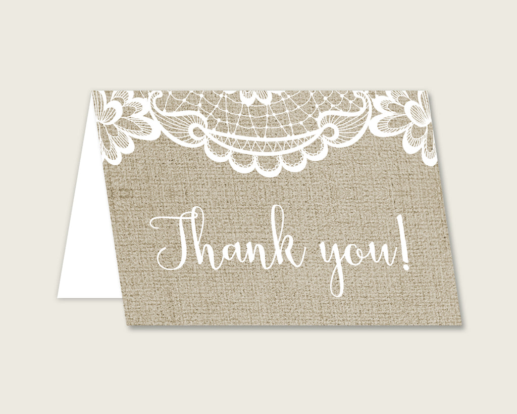 Thank You Card Bridal Shower Thank You Card Burlap And Lace Bridal Shower Thank You Card Bridal Shower Burlap And Lace Thank You Card NR0BX