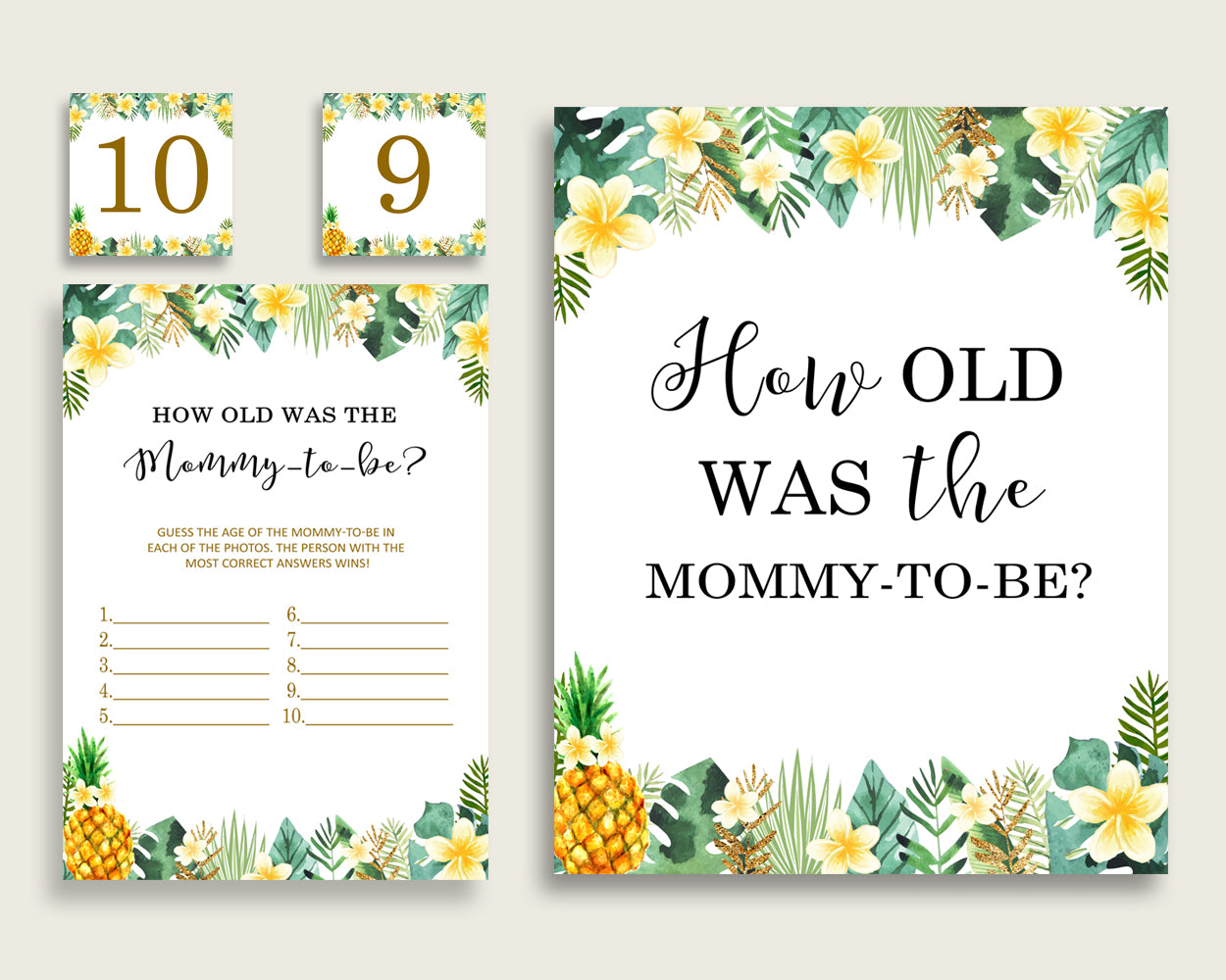 Green Yellow How Old Was The Mommy To Be, Gender Neutral Baby Shower Game Printable, Tropical Guess Mommy's Age Game, Instant 4N0VK