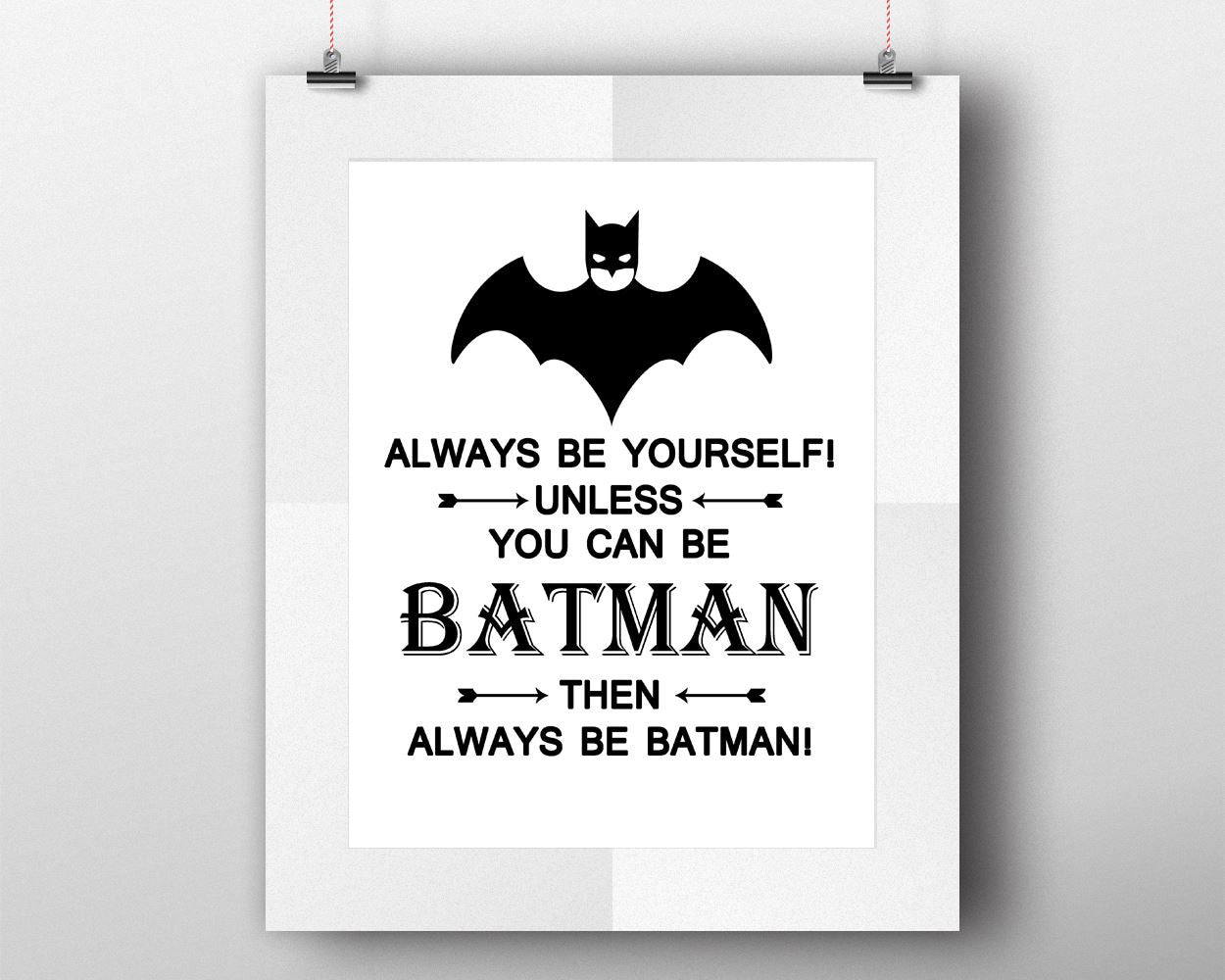 Wall Art Batman Digital Print Batman Poster Art Batman Wall Art Print Batman Kids Art Batman Kids Print Batman Wall Decor Batman - Digital Download