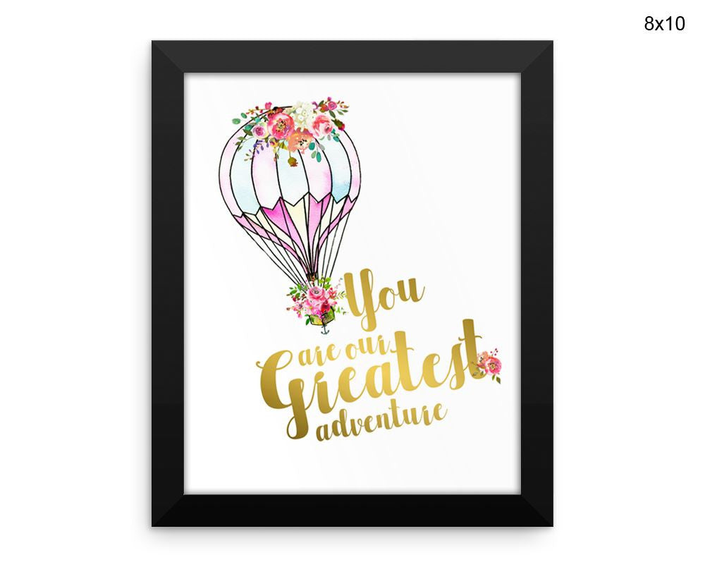 You Are Our Greatest Adventure Print, Beautiful Wall Art with Frame and Canvas options available