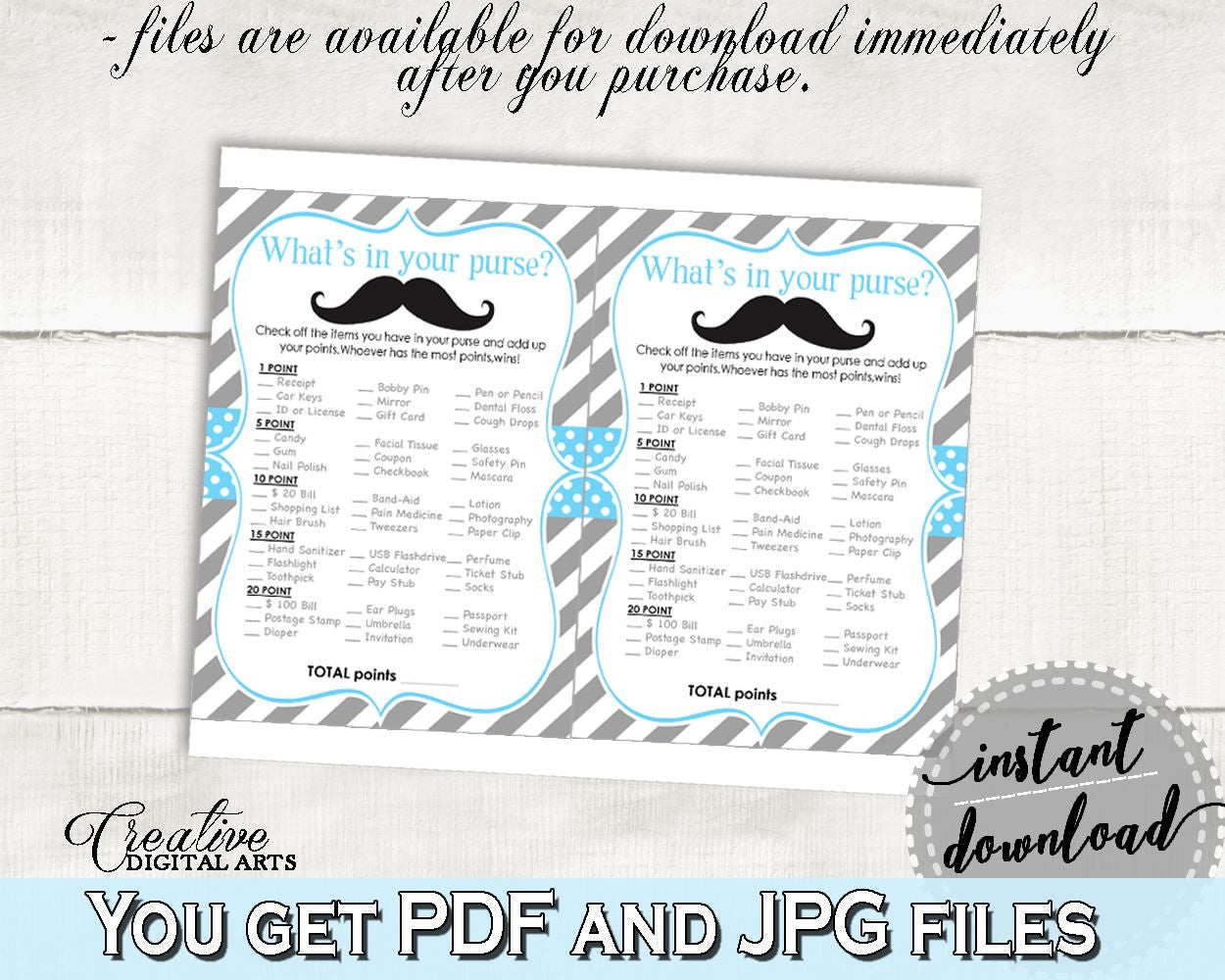 Whats In Your Purse, Baby Shower Whats In Your Purse, Mustache Baby Shower Whats In Your Purse, Baby Shower Mustache Whats In Your 9P2QW - Digital Product