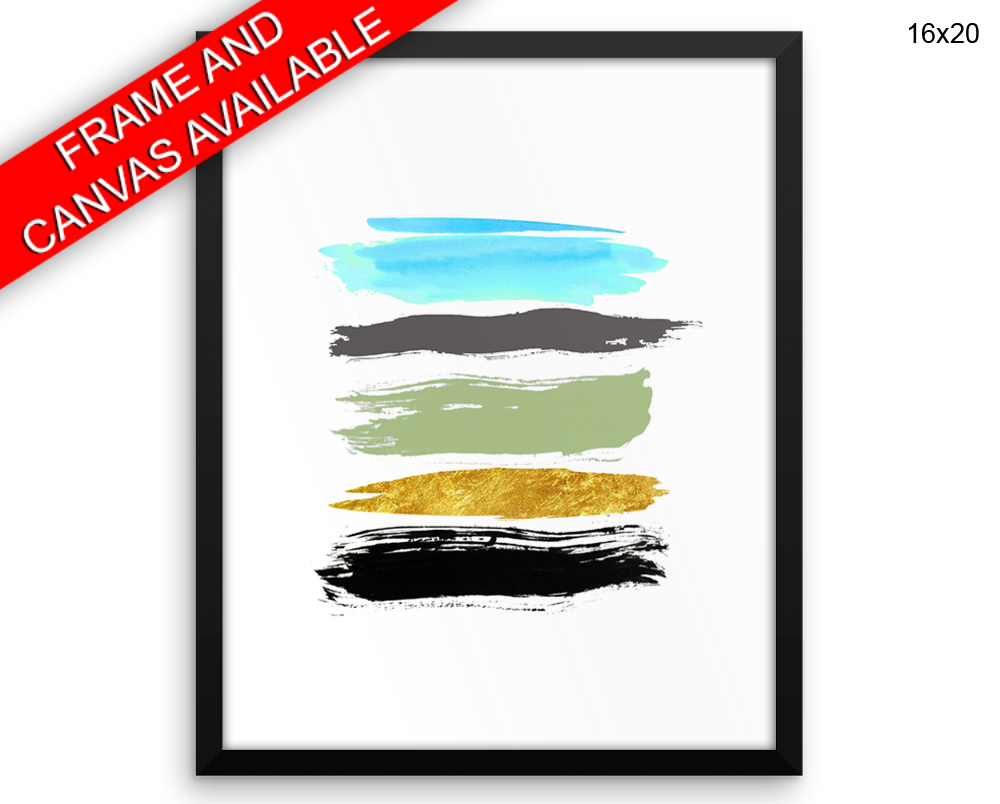 Abstract Brush Print, Beautiful Wall Art with Frame and Canvas options available Living Room Decor