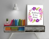 Wall Art Welcome To Our Home Digital Print Welcome To Our Home Poster Art Welcome To Our Home Wall Art Print Welcome To Our Home House Art - Digital Download