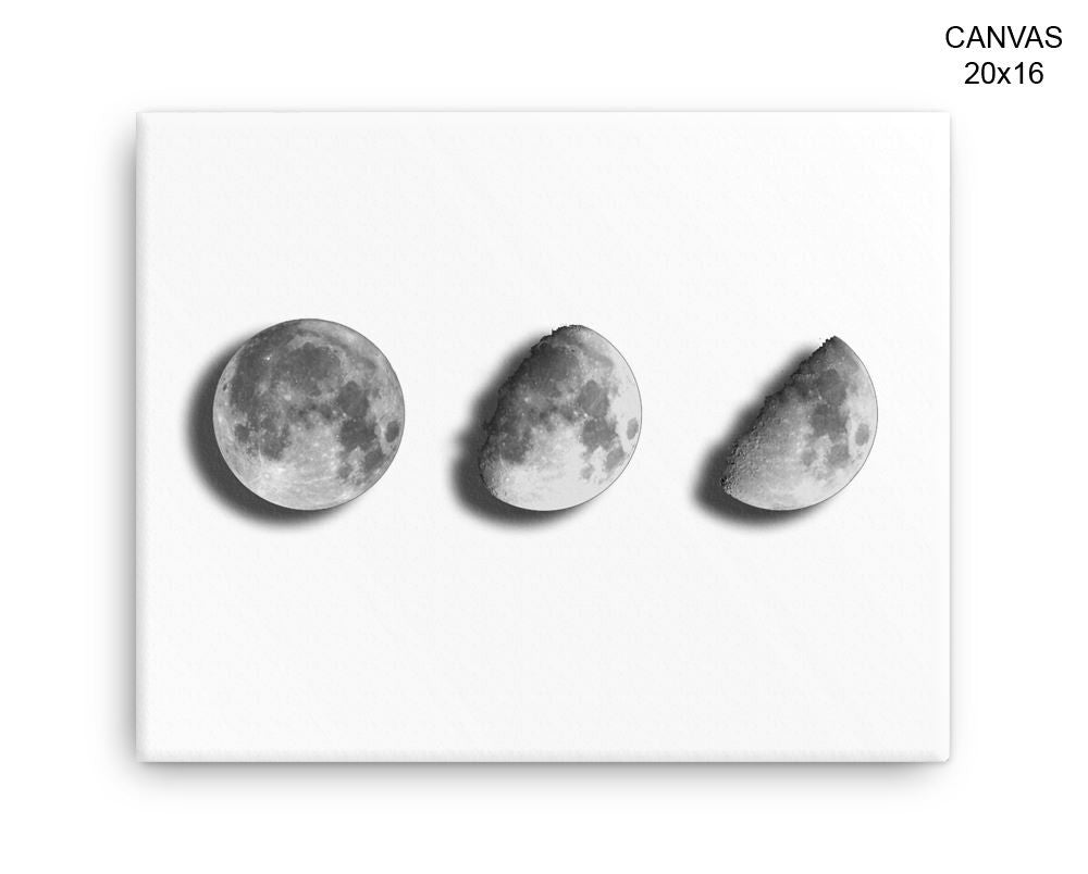 Moon Print, Beautiful Wall Art with Frame and Canvas options available Bedroom Decor