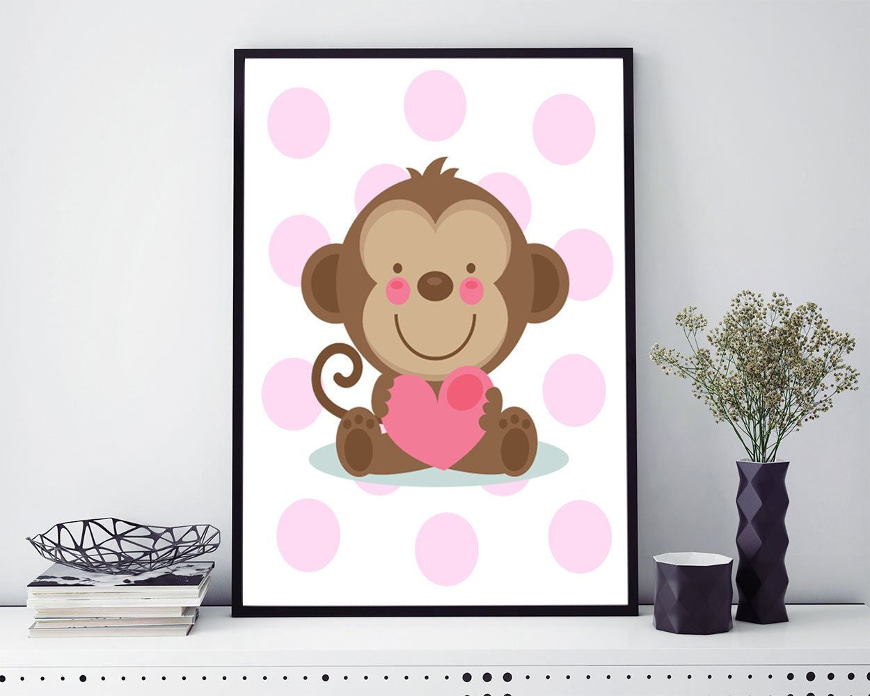 Wall Art Monkey Digital Print Monkey Poster Art Monkey Wall Art Print Monkey Nursery Art Monkey Nursery Print Monkey Wall Decor Monkey - Digital Download