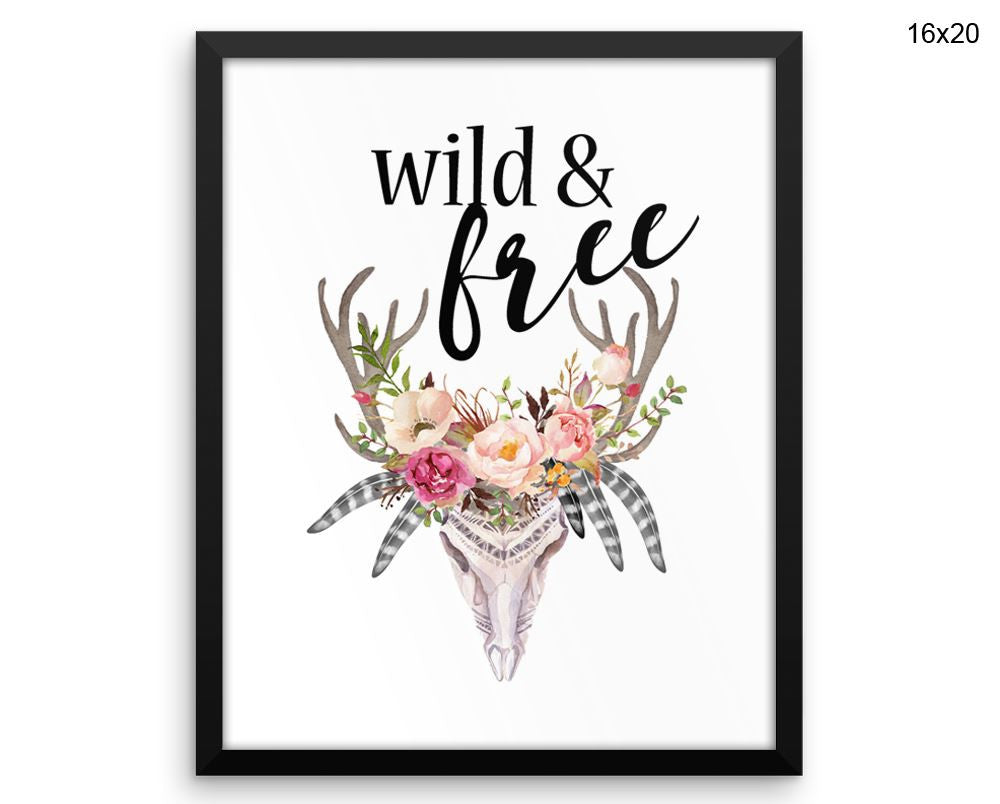 Wild Free Print, Beautiful Wall Art with Frame and Canvas options available  Decor