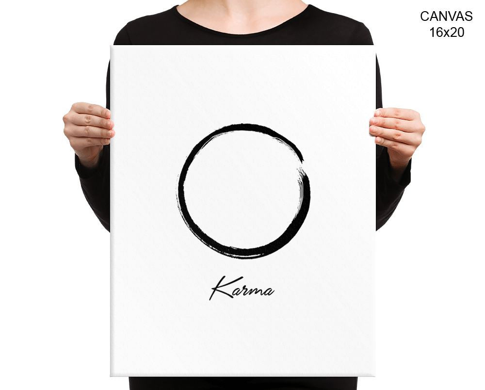 Karma Minimalism Print, Beautiful Wall Art with Frame and Canvas options available  Decor