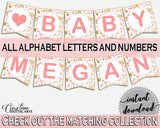 Banner Letters, Baby Shower Banner Letters, Dots Baby Shower Banner Letters, Baby Shower Dots Banner Letters Pink Gold party décor RUK83 - Digital Product
