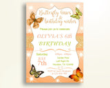 Butterfly Birthday Invitation Butterfly Birthday Party Invitation Butterfly Birthday Party Butterfly Invitation Girl butterfly kisses MJ9H8 - Digital Product